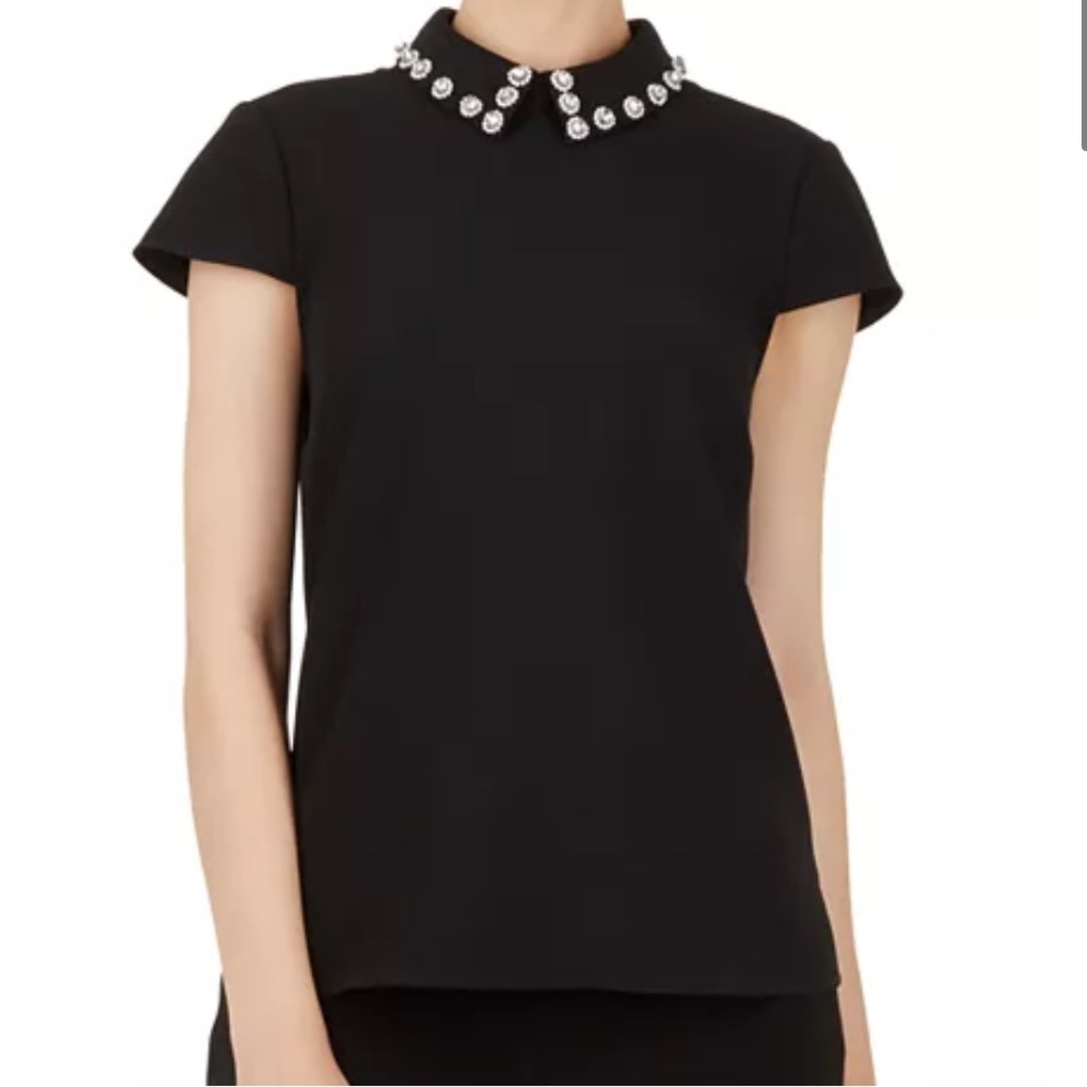 Ted Baker London Alaynaa Embellished Faux Pearl Collar Shirt